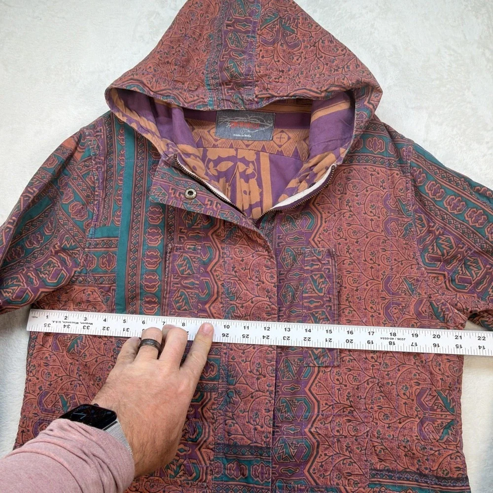 Gramicci Hooded Jacket Women's Large Tribal Boho Festival Tapestry Coat - Picture 7 of 14
